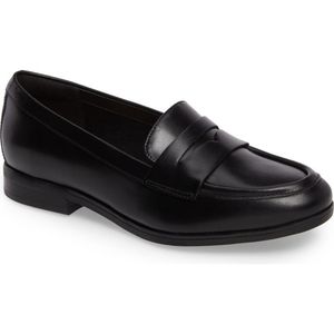 Clarks Black Tilmont Zoe Leather Loafer -